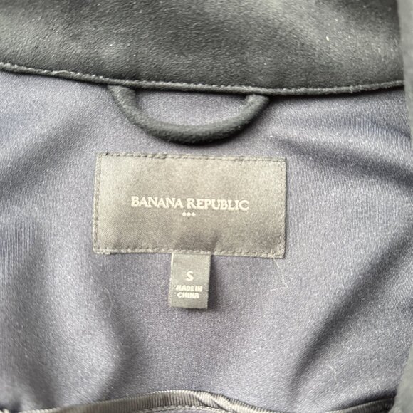 Banana Republic Factory Vegan Suede Chore Jacket Women's Small Black - Picture 5 of 8